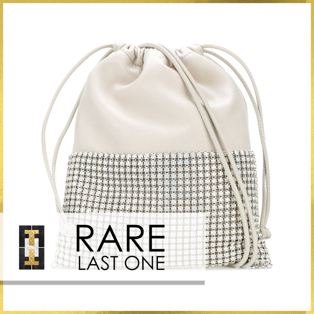 ALEXANDER WANG RYAN CRYSTAL-STUDDED DRAWSTRING BAG